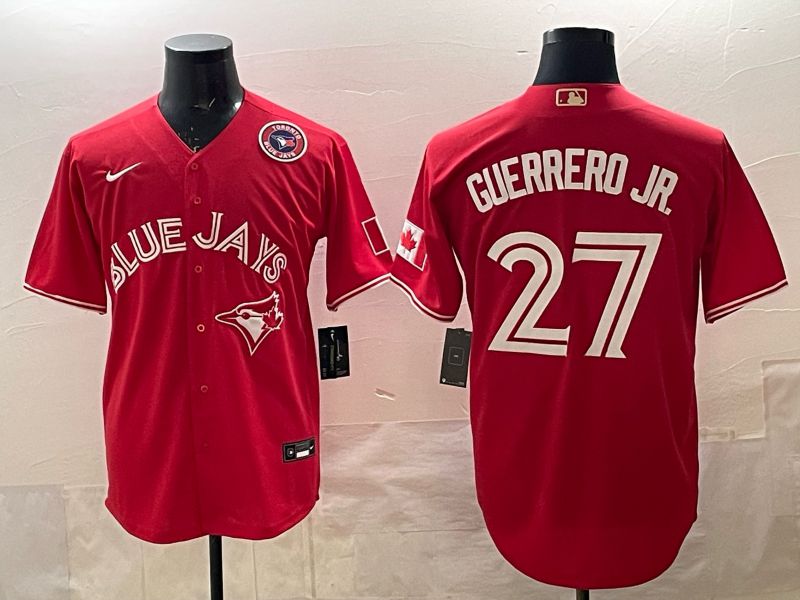 Men 2025 Toronto Blue Jays #27 Guerrero jr Red Game Nike MLB Jersey style 02